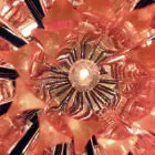 Murano chandelier - Triedri - 107 prisms - Pink