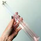 Pink Transparent faded Quadriedri murano glass murano chandelier cherry vintage interior