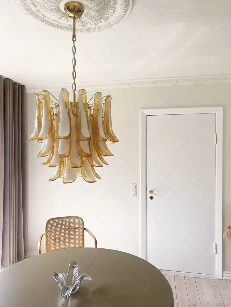 Murano Chandelier - 41 petals - Caramel
