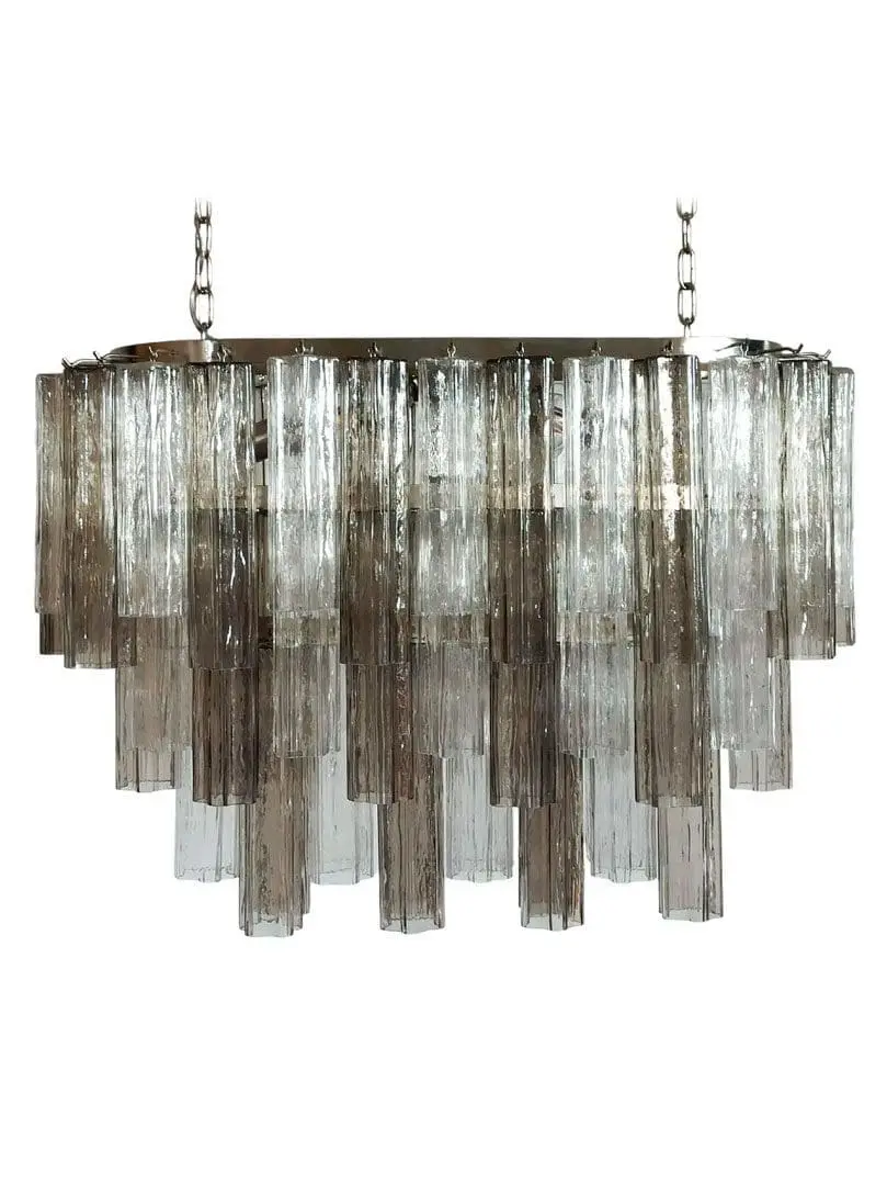 Murano chandelier - 62 Tubes - Smoked/Transparent