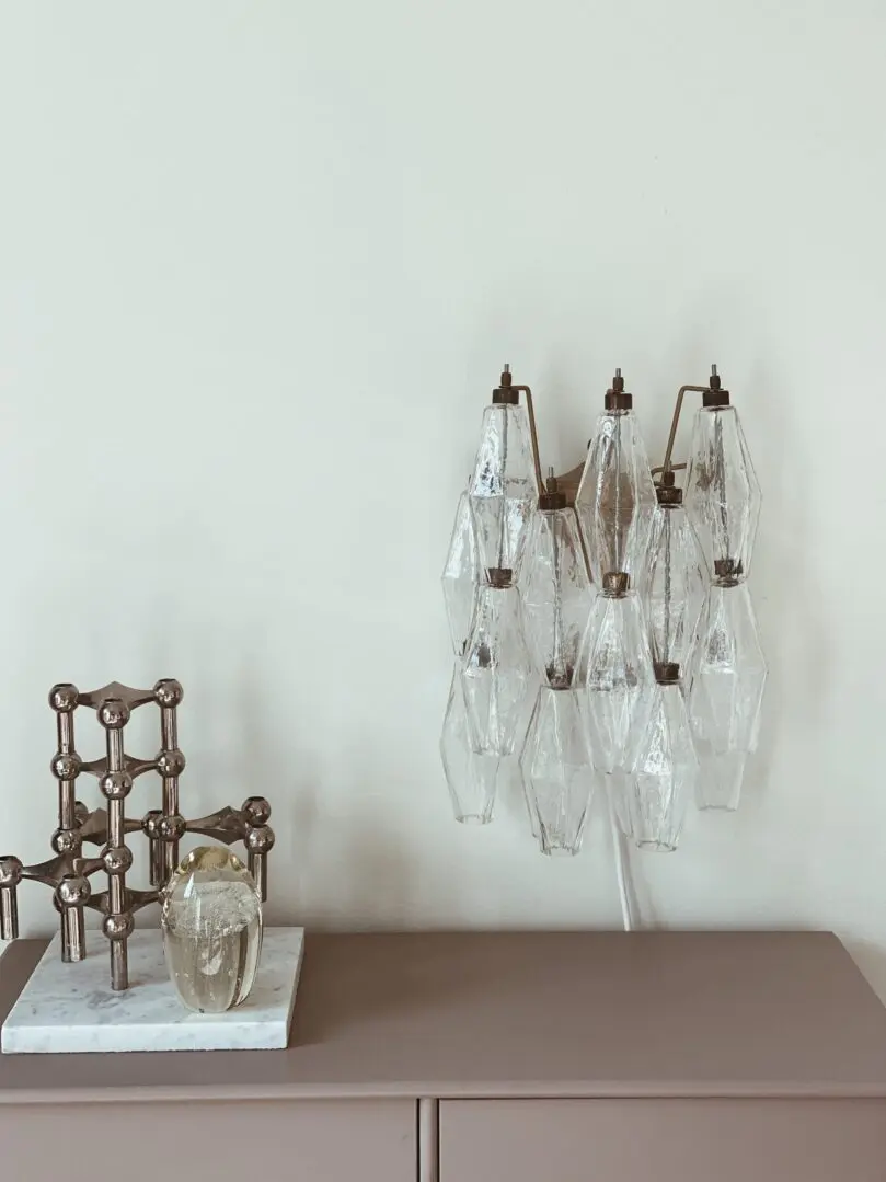 murano walllamp poliedri transparent 4