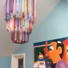 Murano Chandelier - 184 prisms - Multi