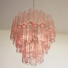 Murano lysekrone - Rosa - 48 tuber