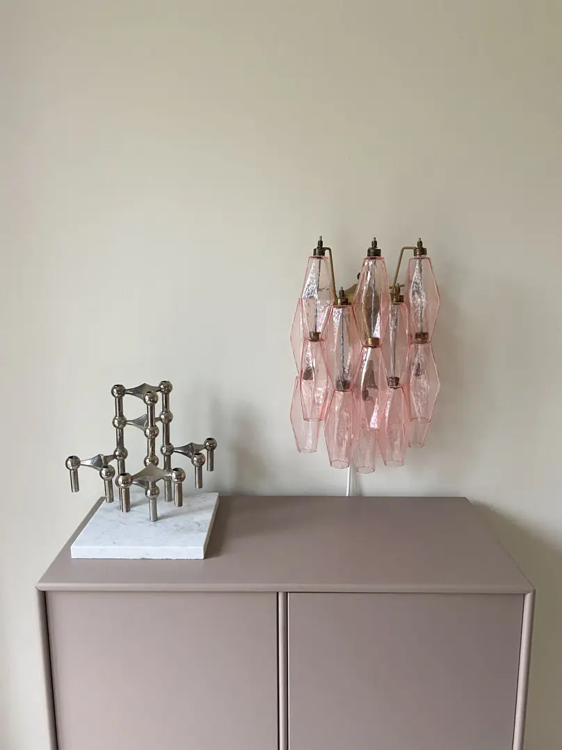 Murano - Wall lamp - Poliedri - Pink