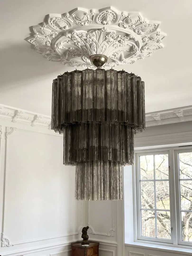 Murano Chandelier  52 tubes  Smoked