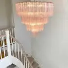 Murano chandelier - 78 tubes - Pink