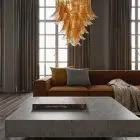 Amber Murano felci chandelier in liingroom