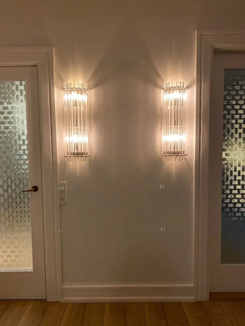 Murano  Wall lamp  7 prisms  Transparent