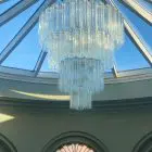 Murano chandelier 78 transparent cherry vintage interior