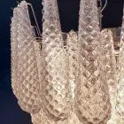 Murano chandelier - 75 glass leaves - Transparent