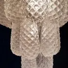 Murano chandelier - 75 glass leaves - Transparent