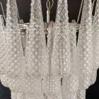 Murano chandelier - 75 glass leaves - Transparent