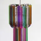 Murano chandelier - Quadriedri - 46 prisms - Multi