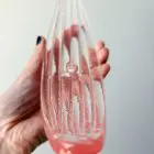 Pink Palmette murano glass murano chandelier cherry vintage interior-3