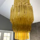 Murano chandelier - Triedri - 242 prisms - Amber
