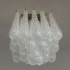 Murano Ceiling lamp - Cone - 32 glass leaves - Transparent