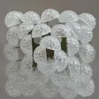 Murano Ceiling lamp - Cone - 32 glass leaves - Transparent