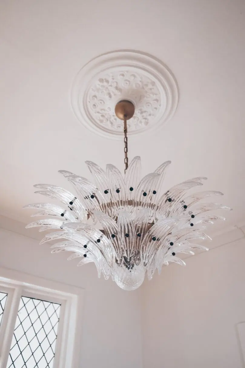 8370 Palmette murano chandelier transparent-02