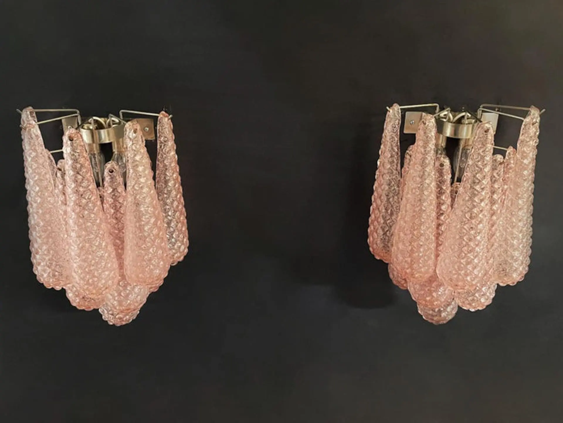 Murano - Wall light - Drop - Pink - Cherry Vintage Interior