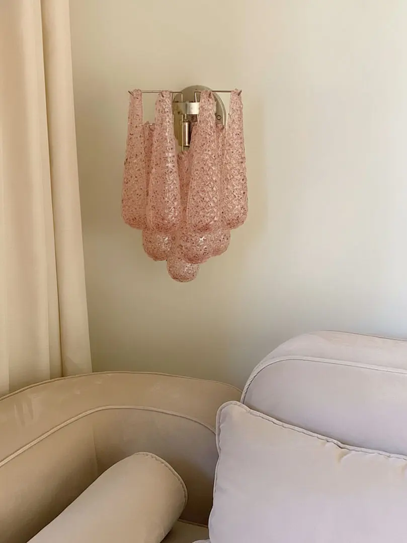 Murano Wall light Drop Pink