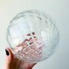Transparent bowl Palmette murano glass murano chandelier cherry vintage interior