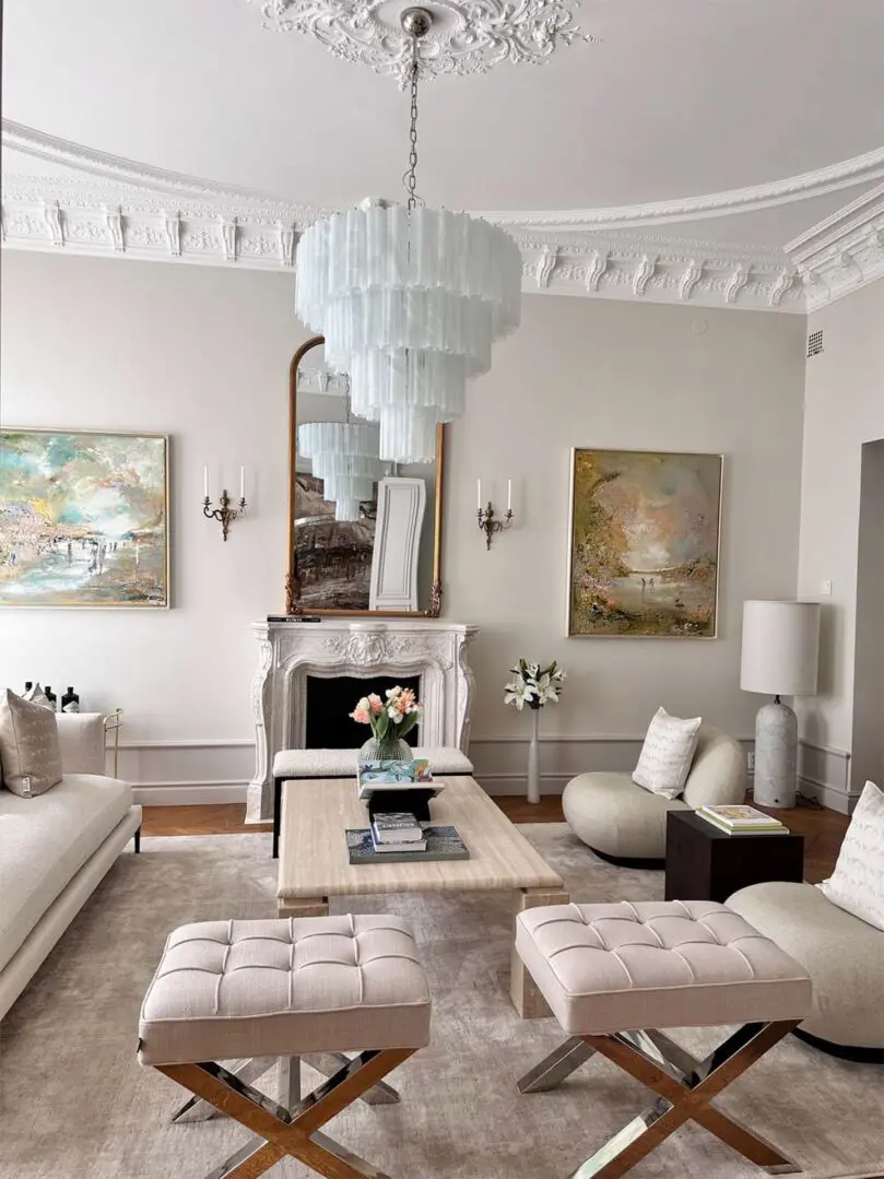 Von Essen murano chandelier 78 alabaster tubes