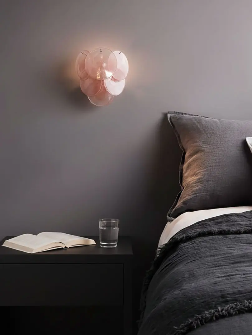 Murano Wall lamp Disks Pink alabaster