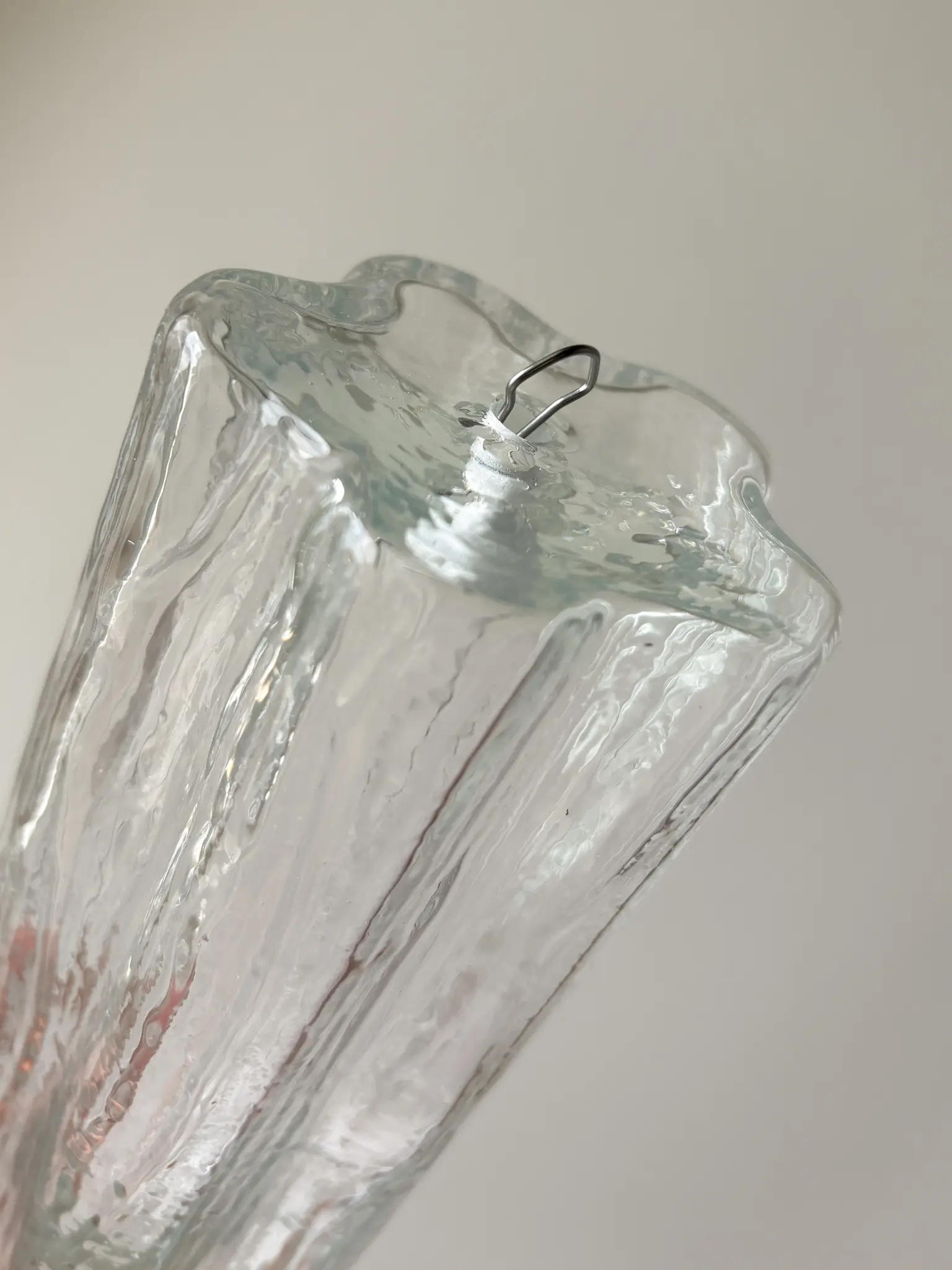 Murano Chandelier Tube Transparent Cherry Vintage Interior-3