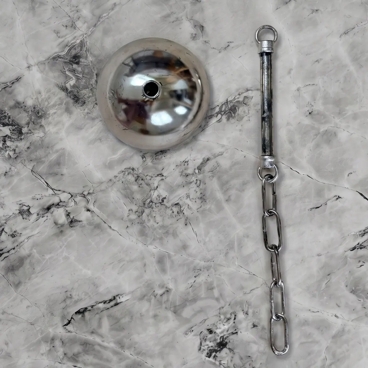 Patinated chrome finish