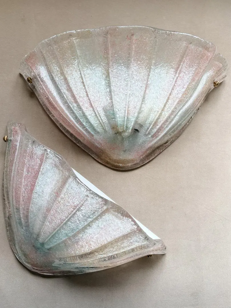 Vintage Italian Shell Wall Lights