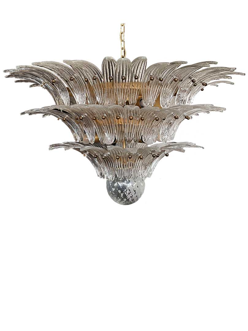 Murano chandelier - Palmette 104 glass - Transparent