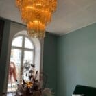 Murano chandelier 48 yellow tubes