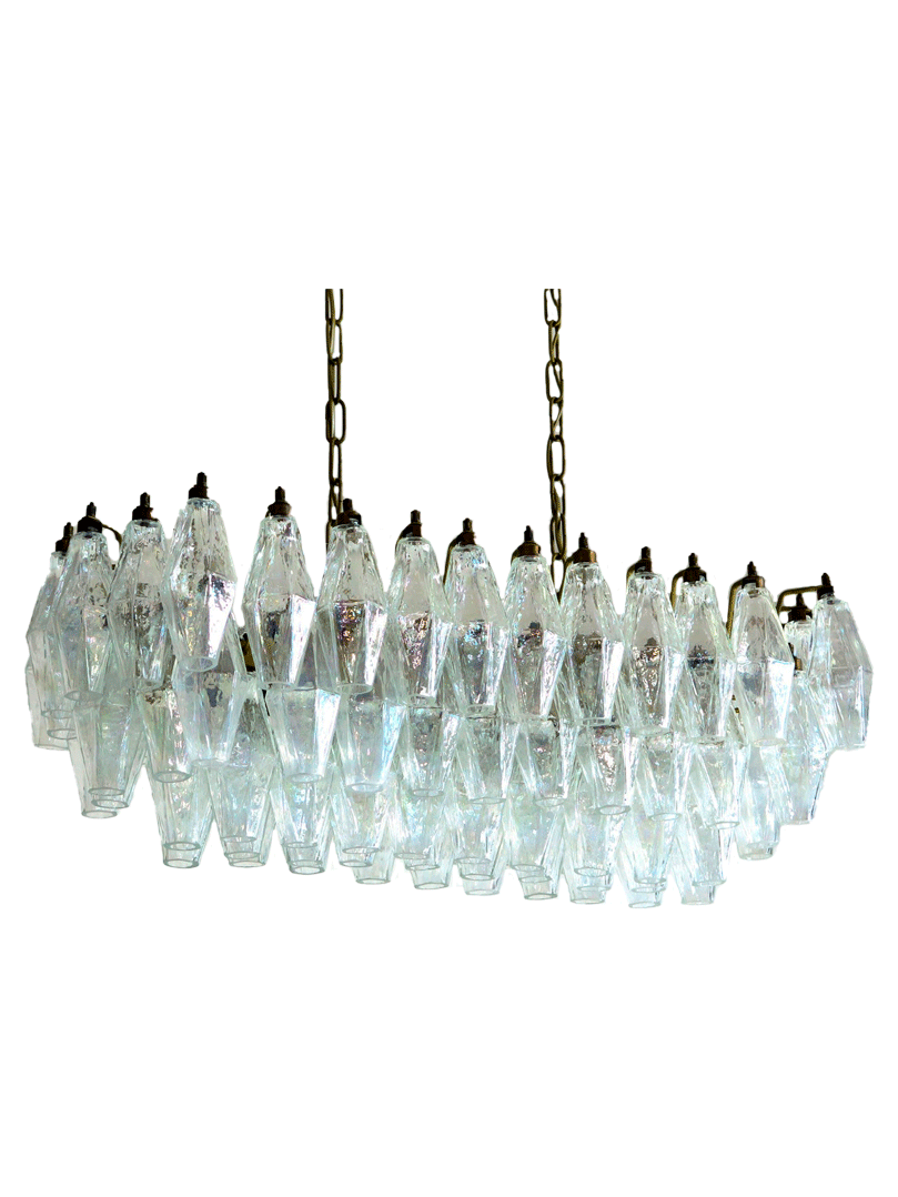 Murano Ljuskrona - 84 glas - Pärlemor