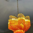 Murano chandelier - Viennetta - 114 prisms - Amber
