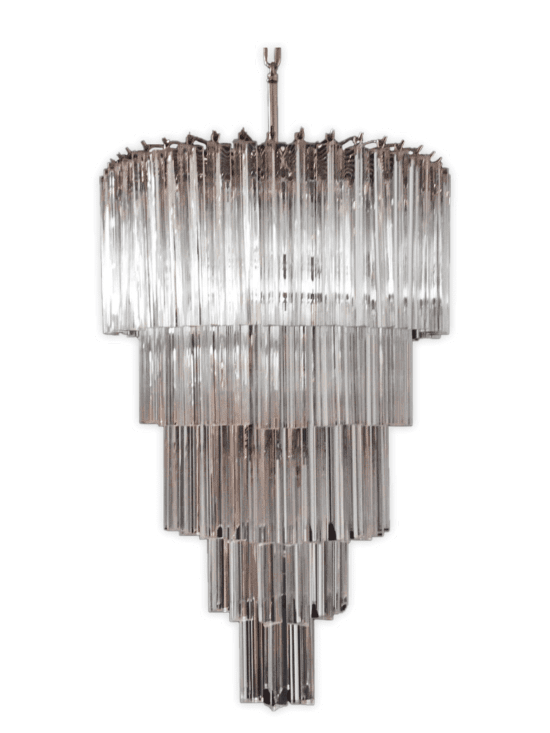 Murano ljuskrona - 111 prismer - klar