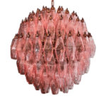 Murano ljuskrona - 140 glas - Rosa
