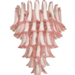 Murano ljuskrona - 75 kronblad - rosa