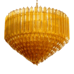 Murano ljuskrona - Tips - 265 prismer - Bärnsten