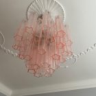 Murano lysekrone - Rosa - 36 tuber