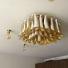 Murano chandelier -64-caramel