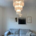 48 transparent murano chandelier
