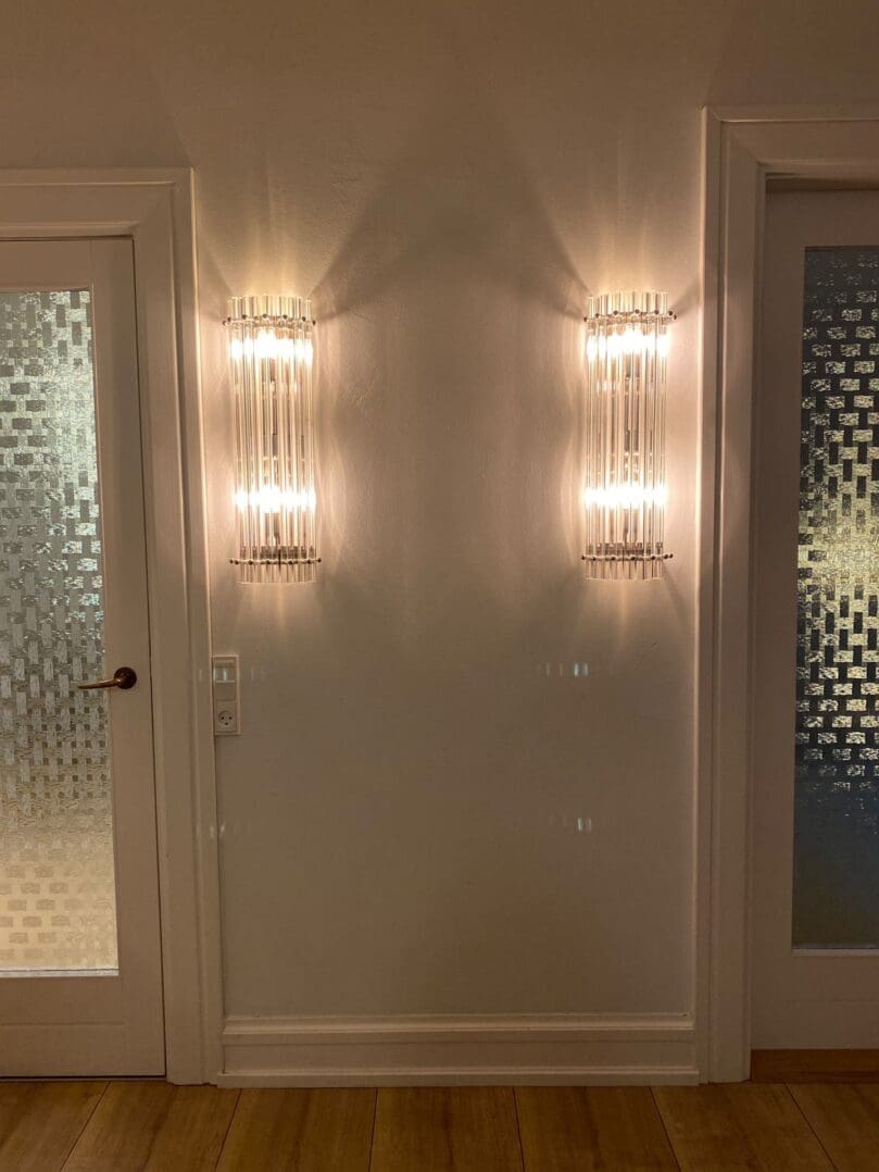 Murano - Wall lamp - 7 prisms - Transparent