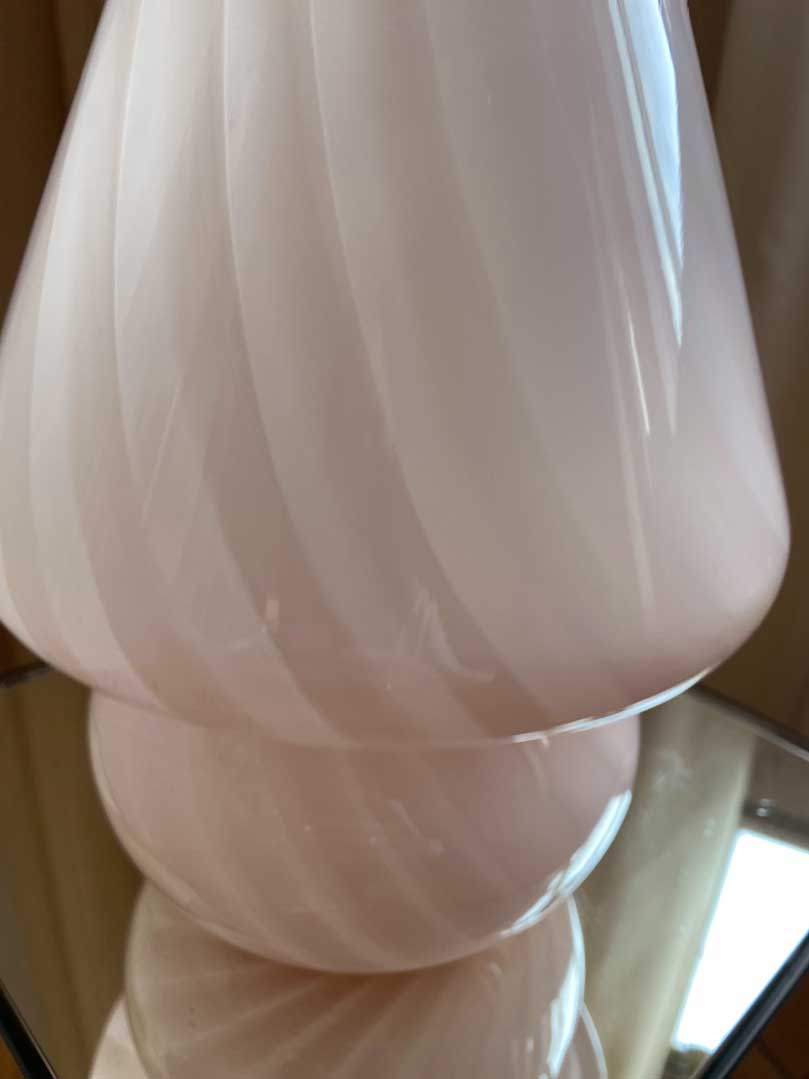Murano mushroom - Table lamp - Pink - 21cm