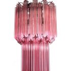 Murano chandelier - Quadriedri - 46 prisms - Pink