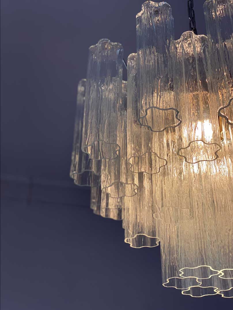 Murano chandelier - 36 tubes - Transparent
