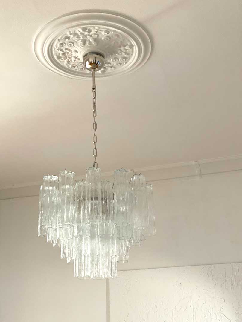 Murano chandelier - 36 tubes - Transparent
