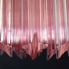 Murano chandelier - Quadriedri - 46 prisms - Pink