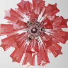 Murano chandelier - Quadriedri - 46 prisms - Pink