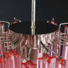 Murano chandelier - Quadriedri - 46 prisms - Pink