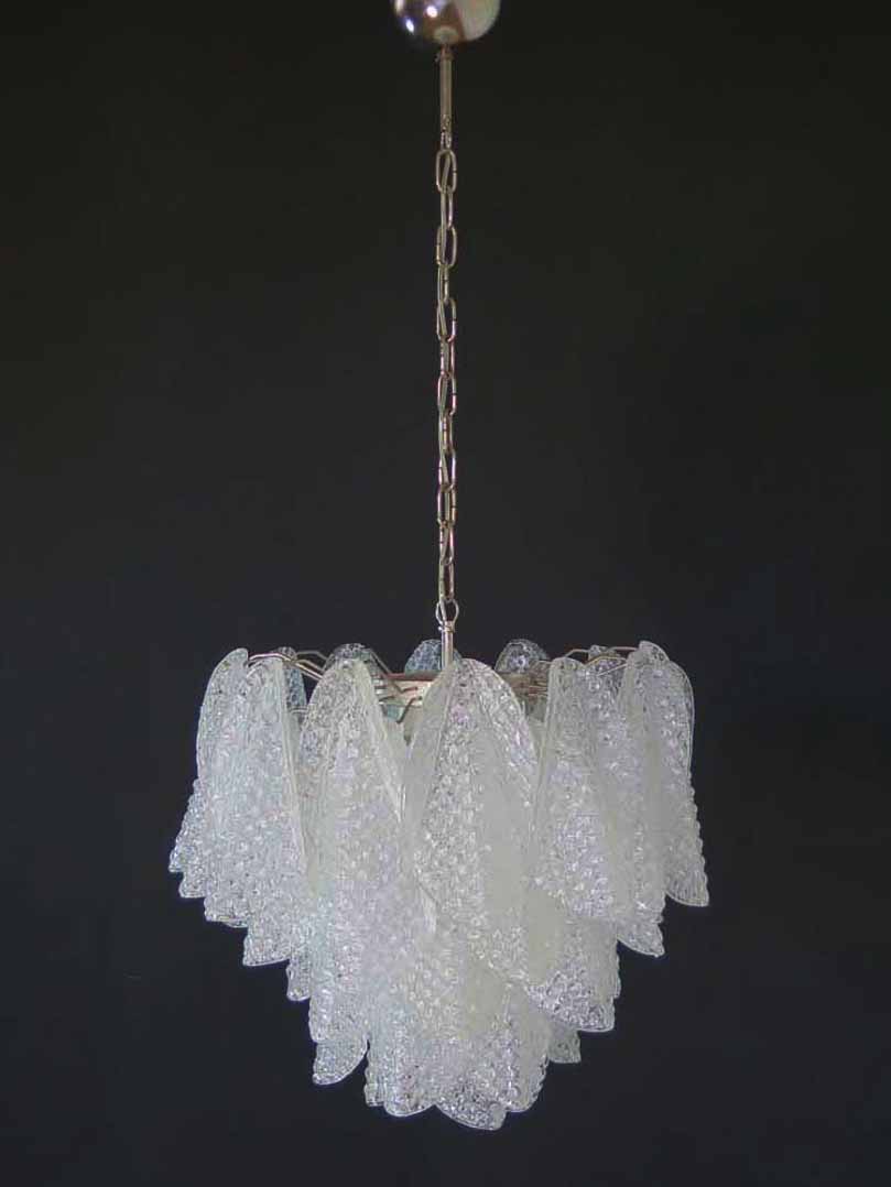 Murano chandelier - 41 Rondini - Granigliar - Transparent
